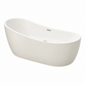 Bañera exenta 170 x 75 cm de acrílico blanco - diseño ovalado para baño
